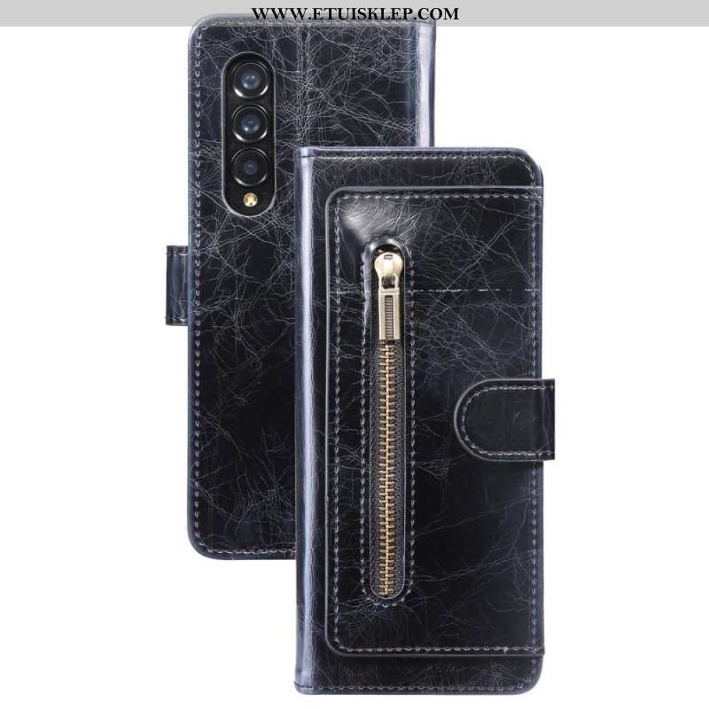 Etui Folio do Samsung Galaxy Z Fold 4 Wielofunkcyjne Kieszenie Ze Sztucznej Skóry